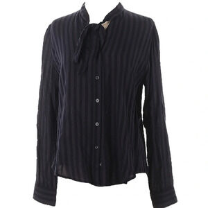 Rails Colette Charcoal Ink Stripe Button Down Blouse